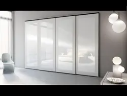 Wardrobes with frosted glass in the bedroom photo