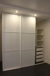 Wardrobes with frosted glass in the bedroom photo