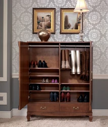 Chest Of Drawers With Shoe Rack In The Hallway Photo