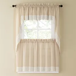 Country style kitchen curtains photo