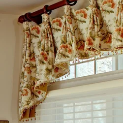 Country style kitchen curtains photo