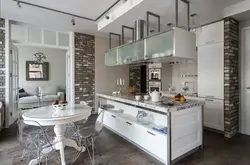 Кухня Лофт С Островом Дизайн