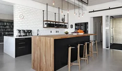 Ada dizaynı ilə loft mətbəxi