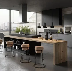 Loft kitchen with island design