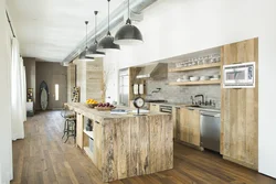 Loft kitchen with island design