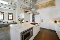 Loft kitchen with island design