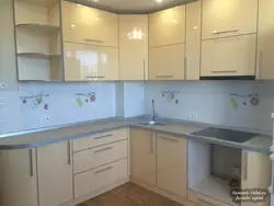 Кухня Пластик Бежевая Фото