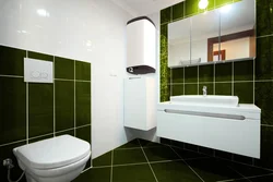 Boiler in the bathroom interior