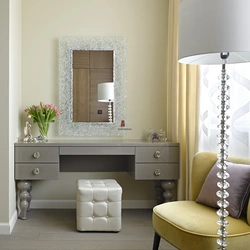 Photo of a chair and table in the bedroom