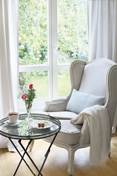 Photo of a chair and table in the bedroom