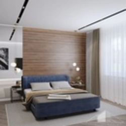 Wall panels in the bedroom interior for interior decoration