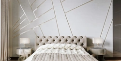 Wall panels in the bedroom interior for interior decoration