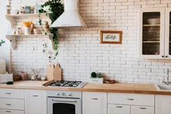 Brick-look wall panels for the kitchen photo