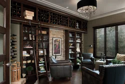 Bar in the living room interior