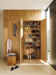 Shoe cabinet in the hallway photo
