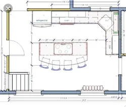 Kitchen design with island dimensions