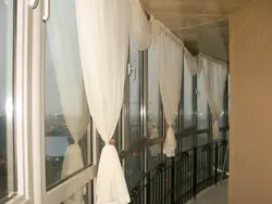 Curtains for the loggia 6 photos