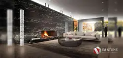 Qonaq otağının interyerində çevik mərmər