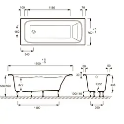 Photo bath height