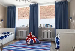 Children's bedroom interior curtains