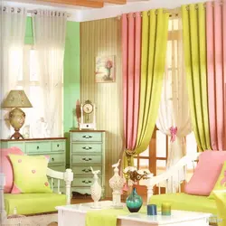 Children's bedroom interior curtains