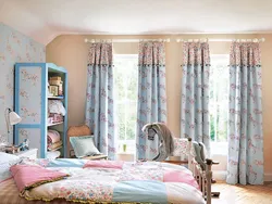 Children's bedroom interior curtains