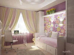 Children's bedroom interior curtains