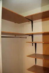 How to make shelves in a dressing room with your own hands photo