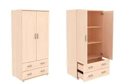 Linen closet with shelves in the bedroom photo