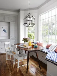 Kitchen interior sofa by the window