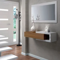 Cabinet With Mirror In The Hallway Photo