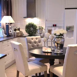 Chairs in the kitchen interior real photos
