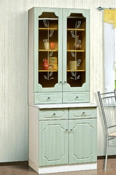 Floor-mounted kitchen cabinets for dishes photo