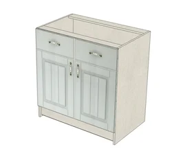 Floor-mounted kitchen cabinets for dishes photo