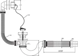 Bathroom siphon with overflow photo