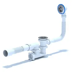Bathroom siphon with overflow photo