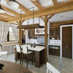 Frame house kitchen design