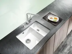 Photo Of A Built-In Sink In The Kitchen
