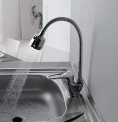 Kitchen faucet with flexible spout photo