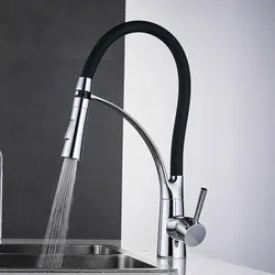 Kitchen faucet with flexible spout photo