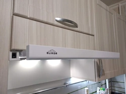 Kitchen hood with wall outlet photo