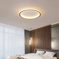 Built-in lamps in the bedroom photo