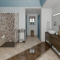 Bathroom floor tiles photo