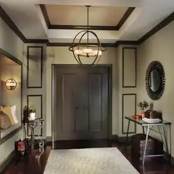 Chandelier in a small hallway photo in the interior