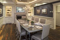 Moldings for walls in the kitchen interior photo