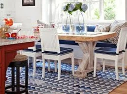 Carpet for the kitchen under the table photo
