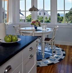 Carpet for the kitchen under the table photo