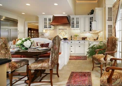 Carpet for the kitchen under the table photo
