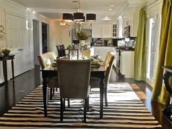 Carpet for the kitchen under the table photo