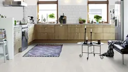 Пол из кварцвиниловой плитки фото кухня